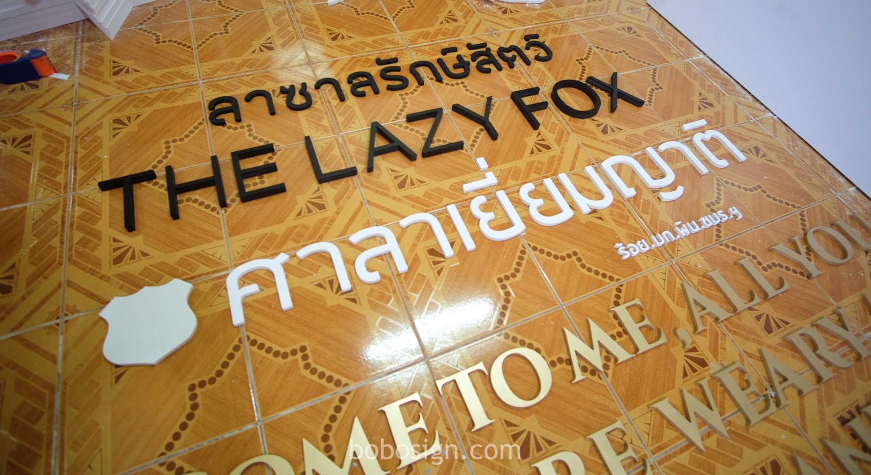 อักษรพลาสวูดทำสี